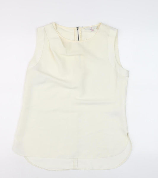 Womens UK Size 12 Debenhams Ivory Basic Blouse