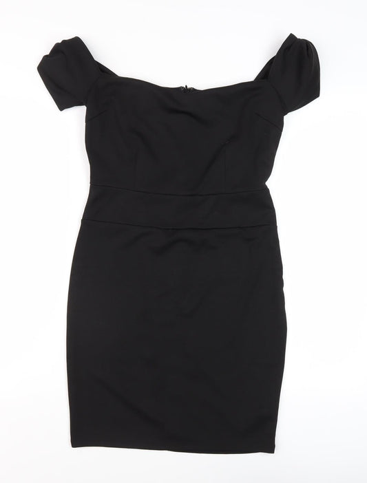 Forever 21 Women's Black Off-Shoulder Pencil Dress, Size 12