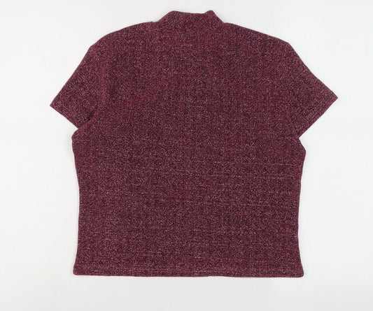 Womens UK Size M Monki Purple Basic Blouse