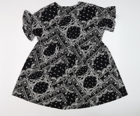 New Look Women's Black Paisley Top Size 12