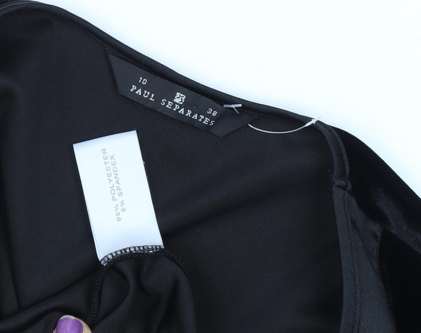 Womens UK Size 10 Paul Separates Black Basic Blouse