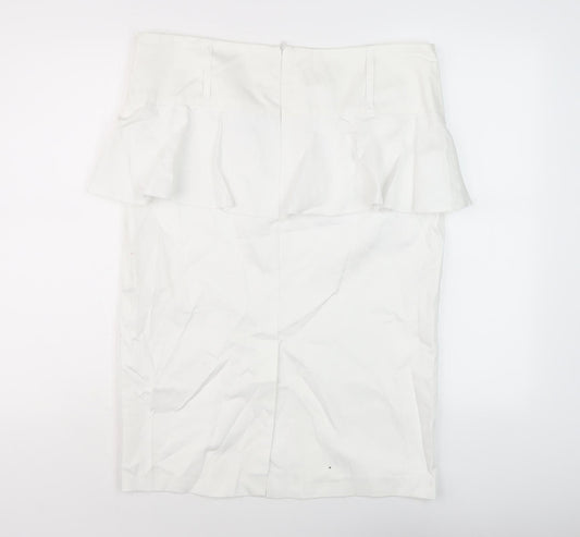 Dorothy Perkins Women White High Rise Casual Skirt 16