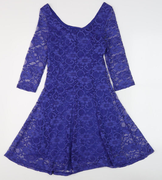 New Look Women's Blue A-Line Party Dress Size 8