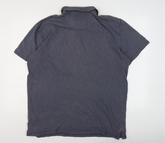 Next Men's Grey Short Sleeve Polo Shirt, 2XL