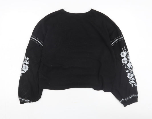 Womens UK Size S New Look Black Pullover Jumper