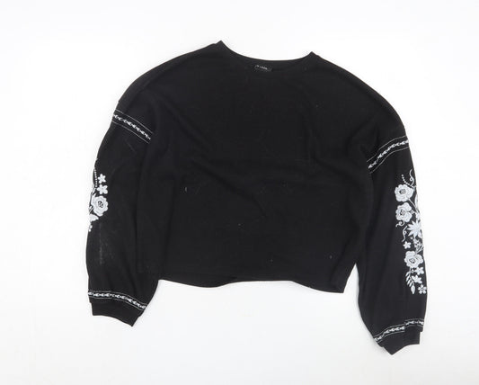 Womens UK Size S New Look Black Pullover Jumper