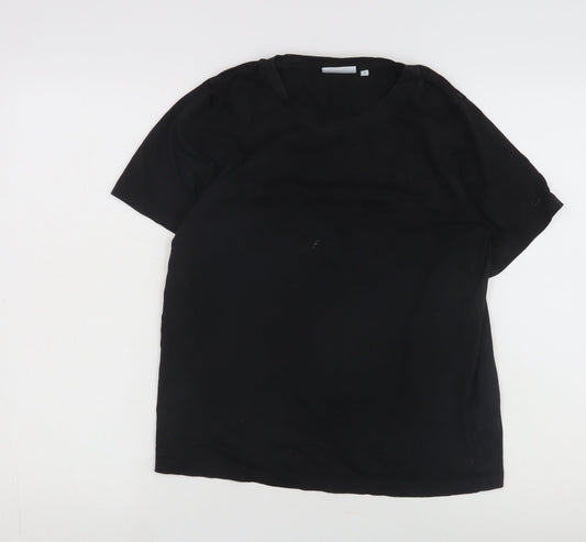 Womens UK Size M Calvin Klein Black Basic T-Shirt