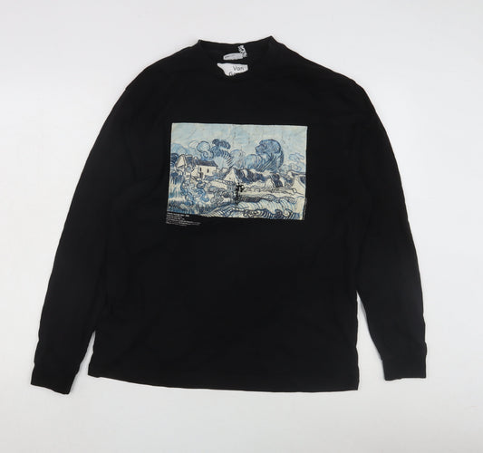 Unisex Adults UK Size M ASOS DESIGN Black Basic T-Shirt