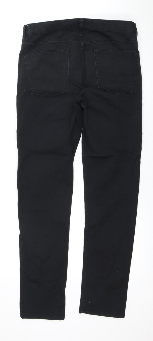 Mens UK Size 30 H&M Straight Black Jeans