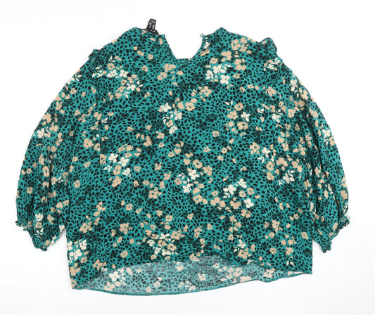 New Look Women's Multicoloured Floral Blouse Size 10