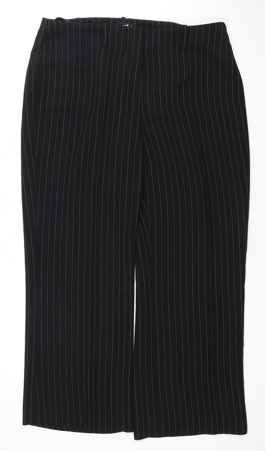 Womens UK Size 16 Marks and Spencer Regular Fit Workwear Casual Black Trousers