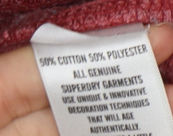 Superdry Women's Red Pullover Hoodie, XS, Casual Fleece