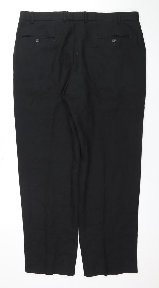 Marks and Spencer Men's Black Trousers Size 38