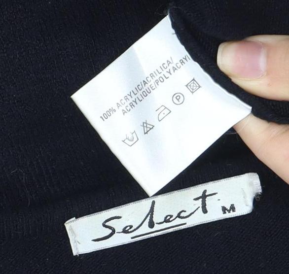 Womens UK Size M Select Black Basic T-Shirt