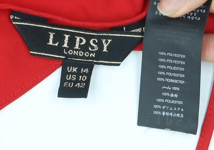Womens UK Size 14 Lipsy Red Camisole Camisole