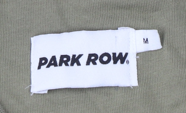 Park Row Women's Green Colourblock T-Shirt - Medium