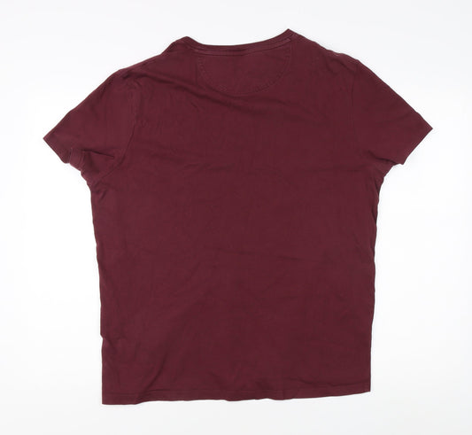 Timberland Men's XL Red Slim Fit Crew Neck T-Shirt