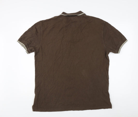 Canterbury Men's Brown Polo Shirt, Size L, Cotton, Excellent