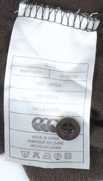 Canterbury Men's Brown Polo Shirt, Size L, Cotton, Excellent