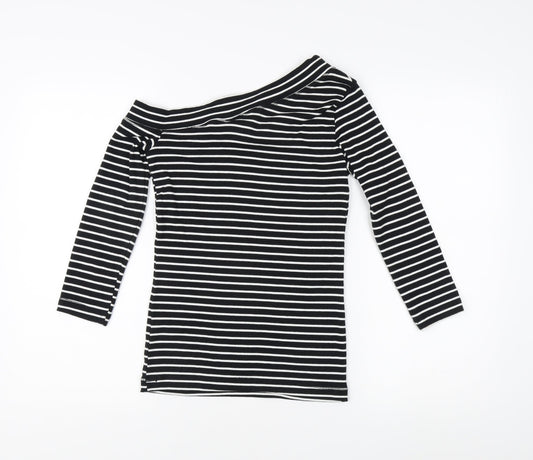 Womens UK Size 8 H&M Black Basic T-Shirt
