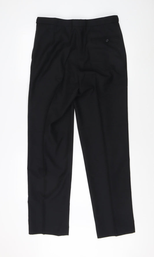 Men's Black Trousers, Size 34, Business Style