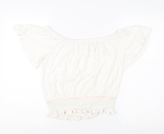 Womens UK Size 12 NEXT White Basic Blouse