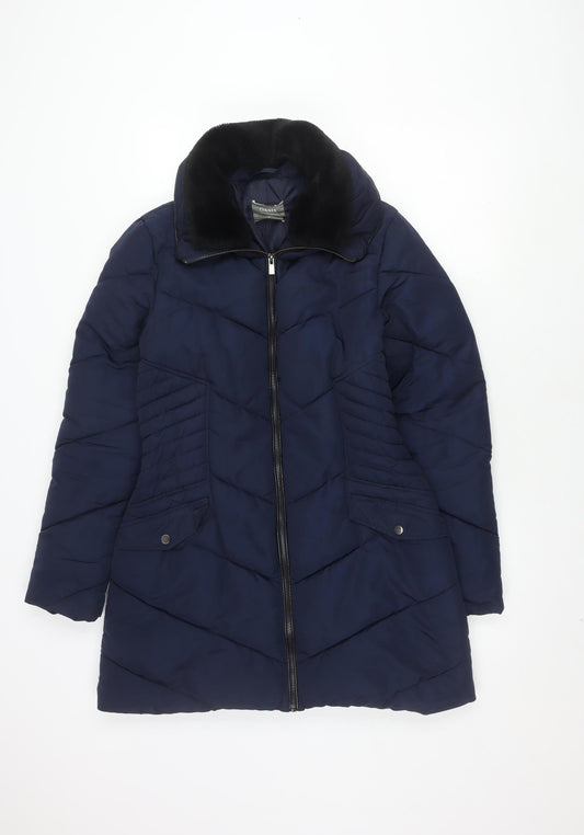 Womens UK Size M Oasis Blue Puffer Jacket