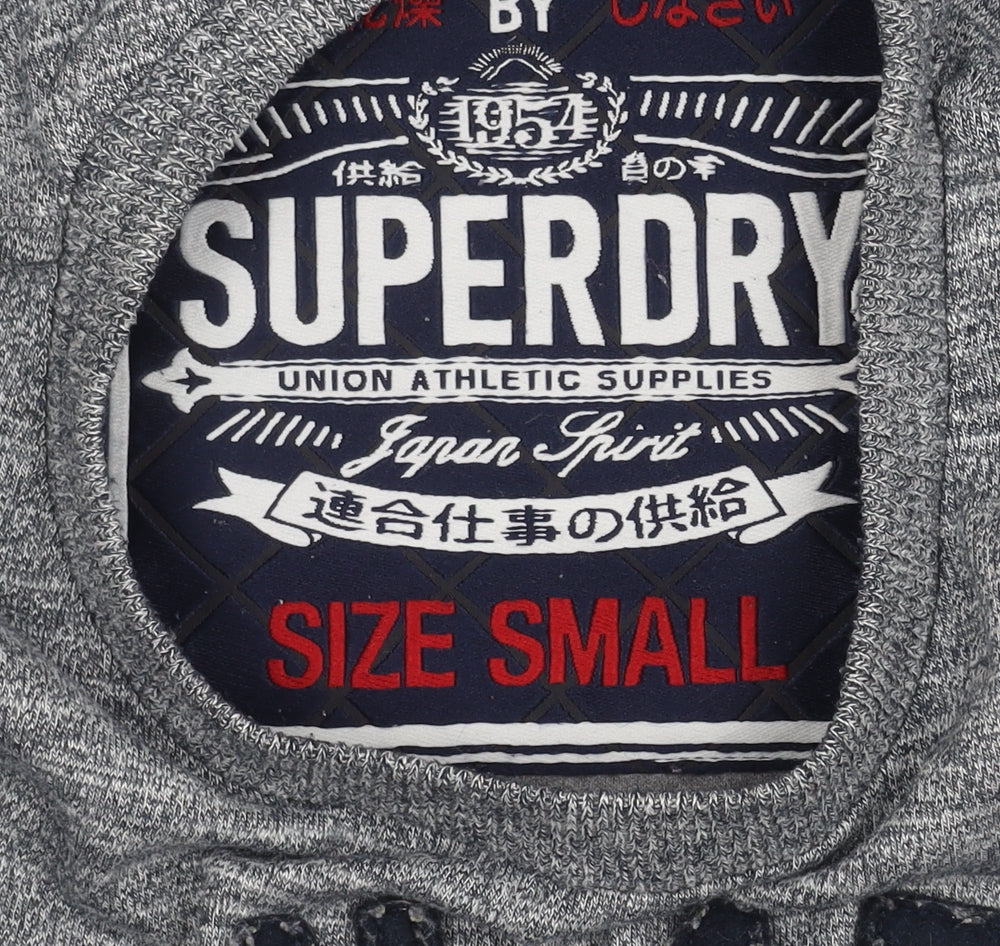 Superdry Men's Grey Cotton Blend T-Shirt, Size S, Casual Style