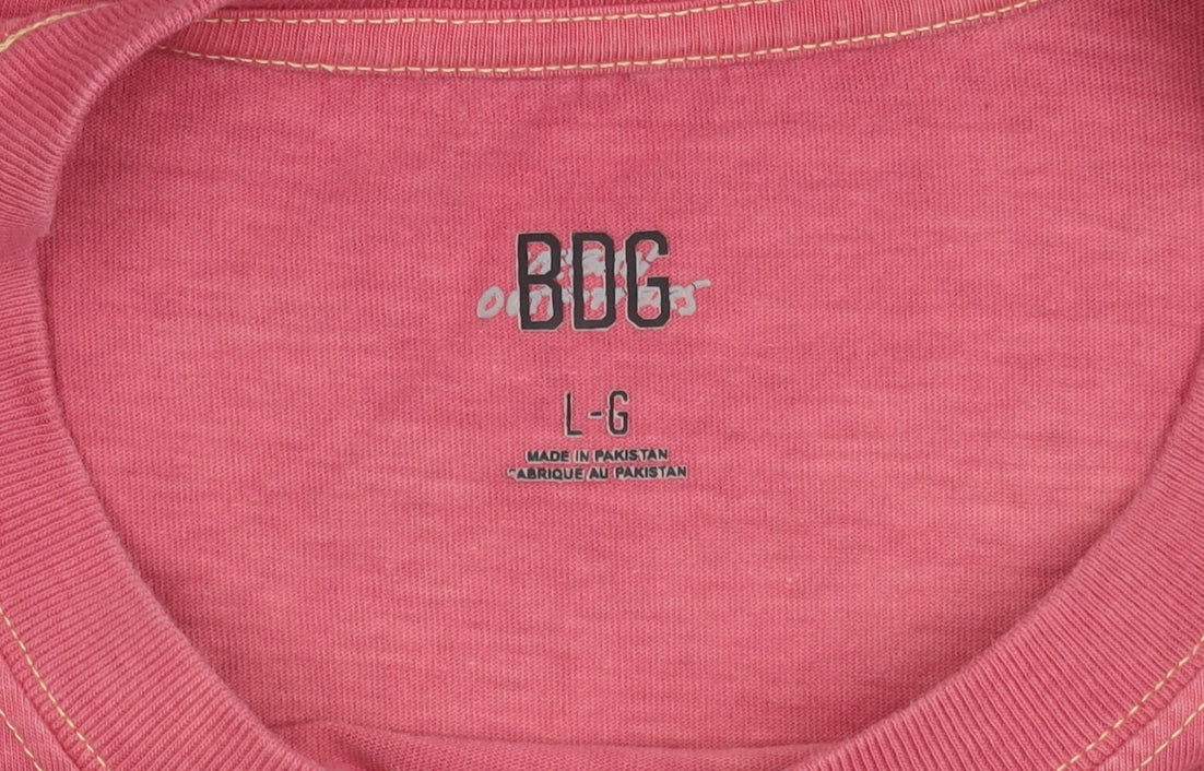 Womens UK Size L BDG Red Basic T-Shirt