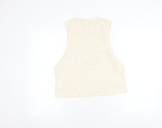 Womens UK Size 10 Superdry Beige Cropped Tank