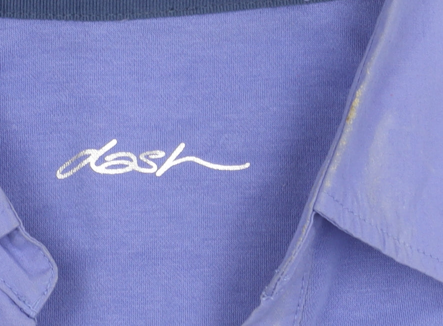 Womens UK Size 12 DASH Purple Basic Polo