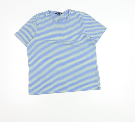 Womens UK Size M Lands' End Blue Basic T-Shirt
