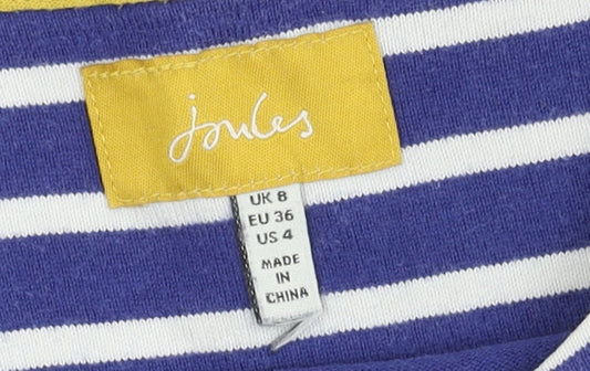 Womens UK Size 8 Joules Blue Basic T-Shirt