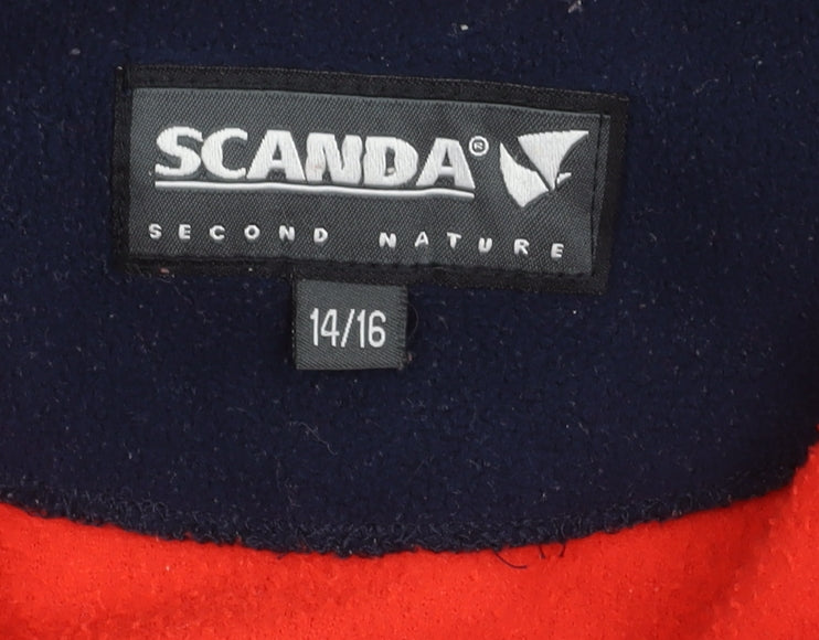 Additional view of Scanda Red Fleece Jacket, unisex, size 14, casual wear