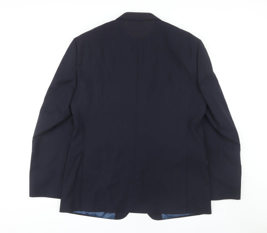 Mens UK Size 43 T.M.Lewin Regular Blue Suit Jacket