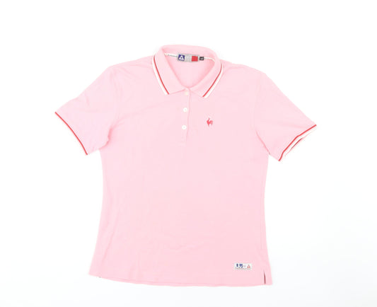 Womens UK Size XL le coq sportif Pink Basic Polo