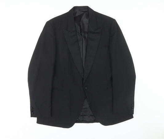 Mens UK Size 44 Austin Reed Regular Black Suit Tuxedo