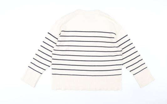 Womens UK Size 12 Zara Ivory Pullover Jumper