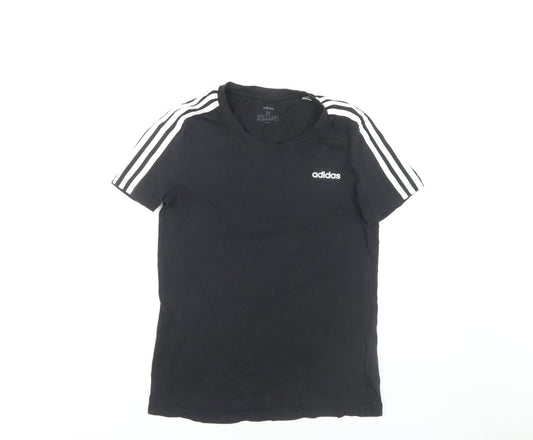 Additional front view of Adidas unisex black regular fit t-shirt m