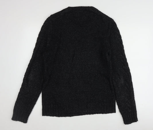 Banana Republic Women's Black Cable-Knit Jumper S