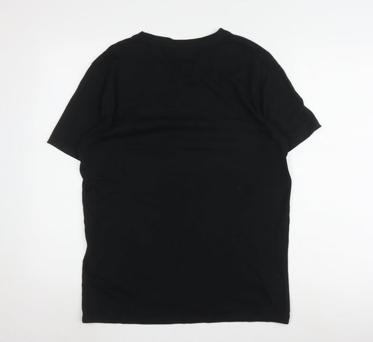 Mens UK Size L JACK & JONES Black T-Shirt