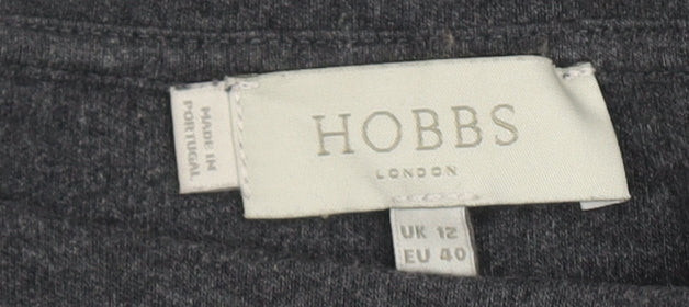 Hobbs Grey Women's Shift Dress Size 12, 3/4 Sleeve, Cotton