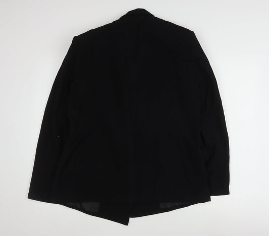 PrettyLittleThing Women's Black Blazer Size 8 Regular Fit