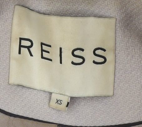 Reiss Women's Beige XS Slim Wool Overcoat