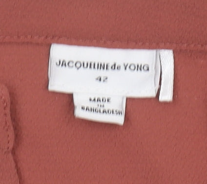 Womens UK Size 14 Jacqueline de Yong Brown Basic Blouse