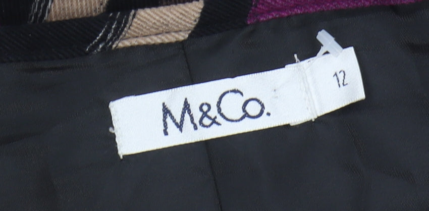 M&Co Women's Multicoloured A-Line Skirt Size 12