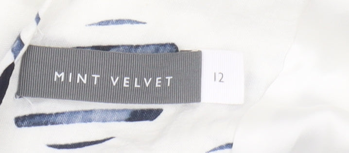 Mint Velvet Women's White Polka Dot Dress - Size 12