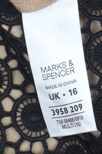 Womens UK Size 16 Marks and Spencer Straight & Pencil Lace Skirt
