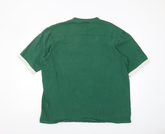 Uniqlo Men's XL Green Cotton Crew Neck T-Shirt