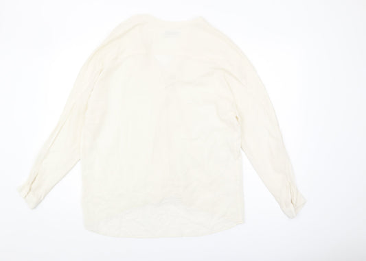 Womens UK Size S Mango Ivory Basic Blouse